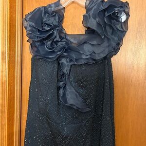 Montage by Mon Cheri Navy Sparkle Dress